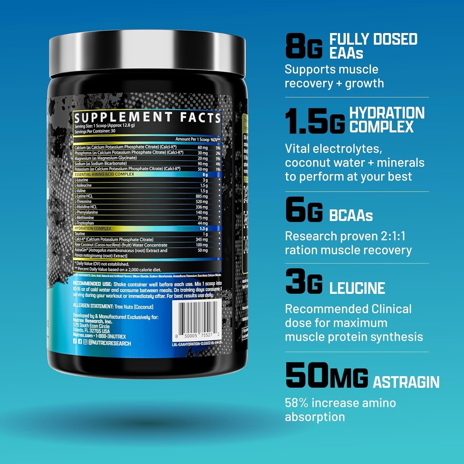 Nutrex – EAA + Hydration Blueberry Lemonade 30 Servings