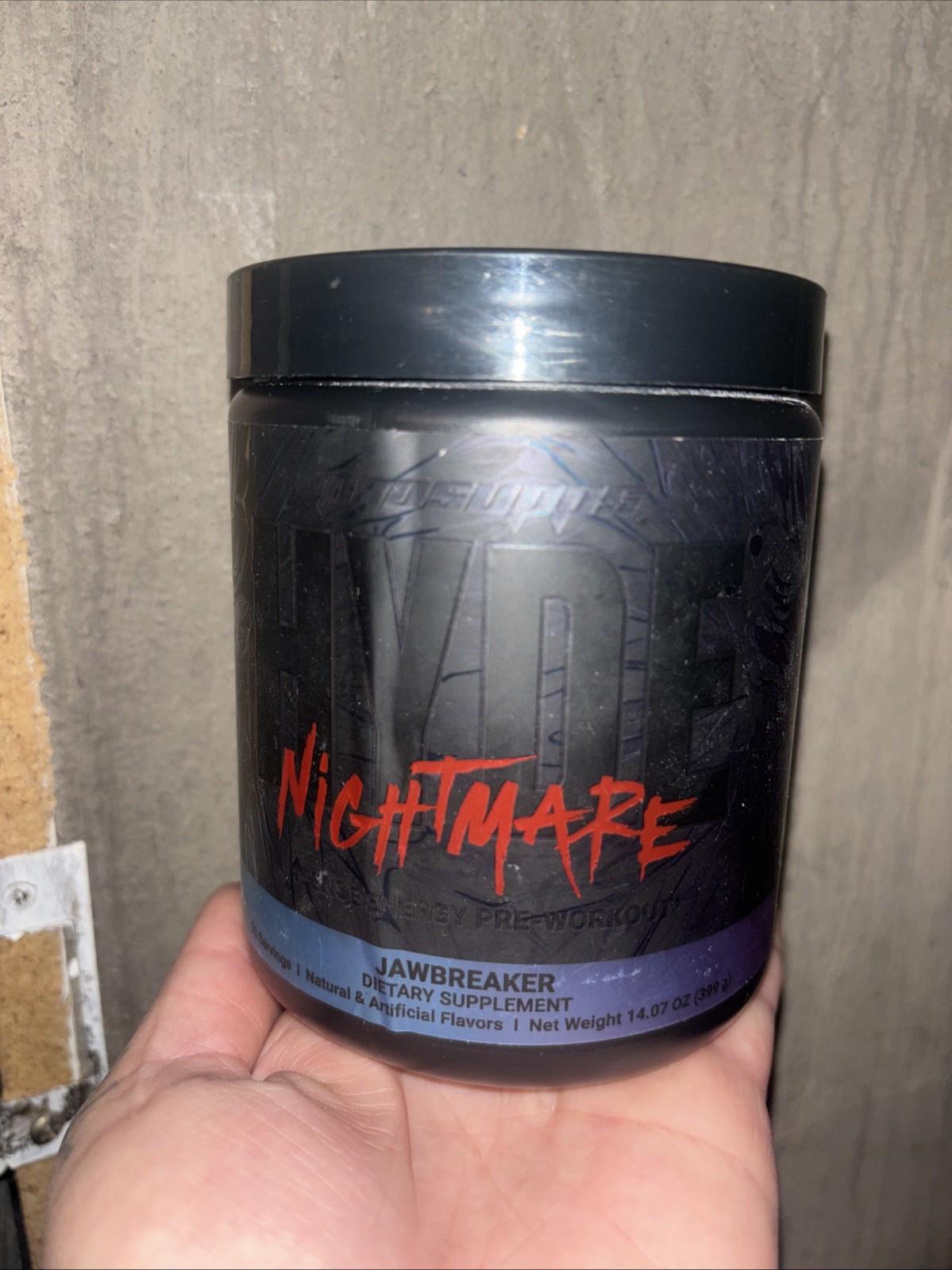 HYDE® Nightmare, Intense Energy Pre-Workout, Jawbreaker, 14.07 oz (399 g)