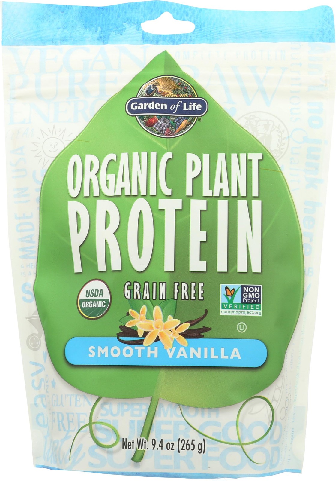 Garden Of Life Organic Plant Protein Vanilla Flavor Protein Powder Probiotics