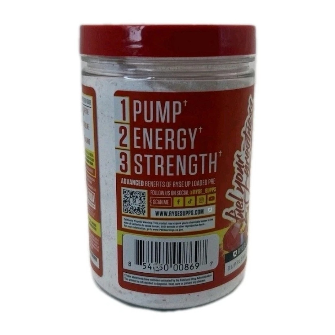 Ryse Loaded Pre Workout Supplement Pumps & Energy Cherry Ring Pop – Size: 14.8oz