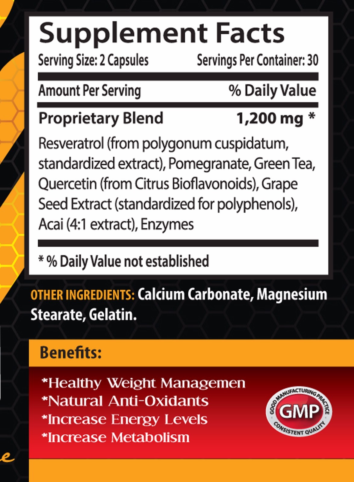 Antioxidant booster – GRAPE SEED EXTRACT – RESVERATROL COMBO – grape seed tablet