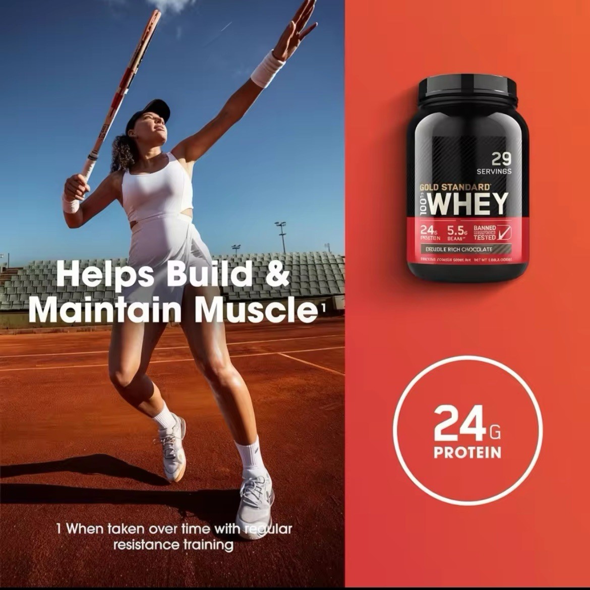 Gold Standard 100 Whey Protein Powder Double Rich Chocolate 2 Pound