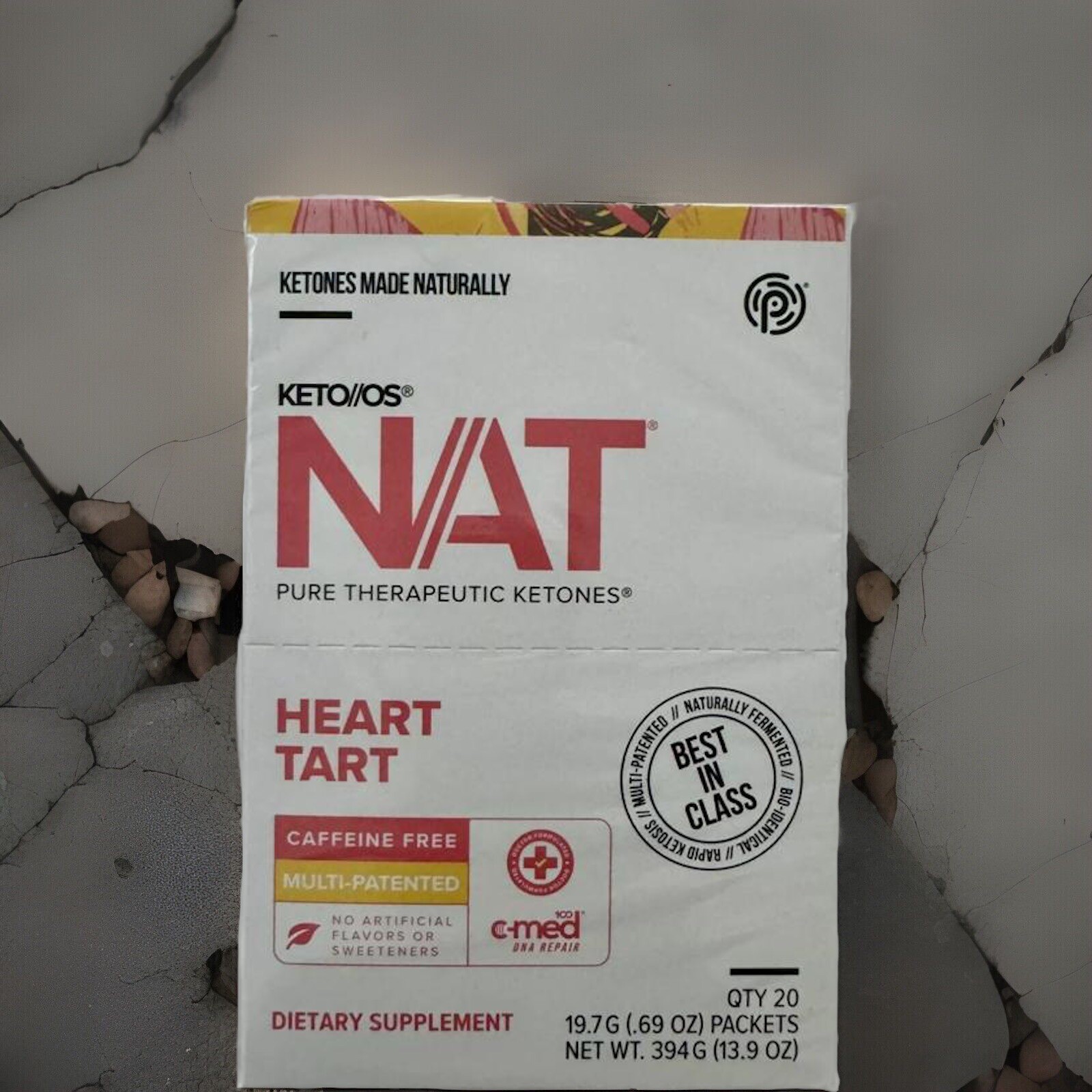 Pruvit Ketones NAT 20 Packets HEART TART Caffeine Free/ FREE SHIPPING