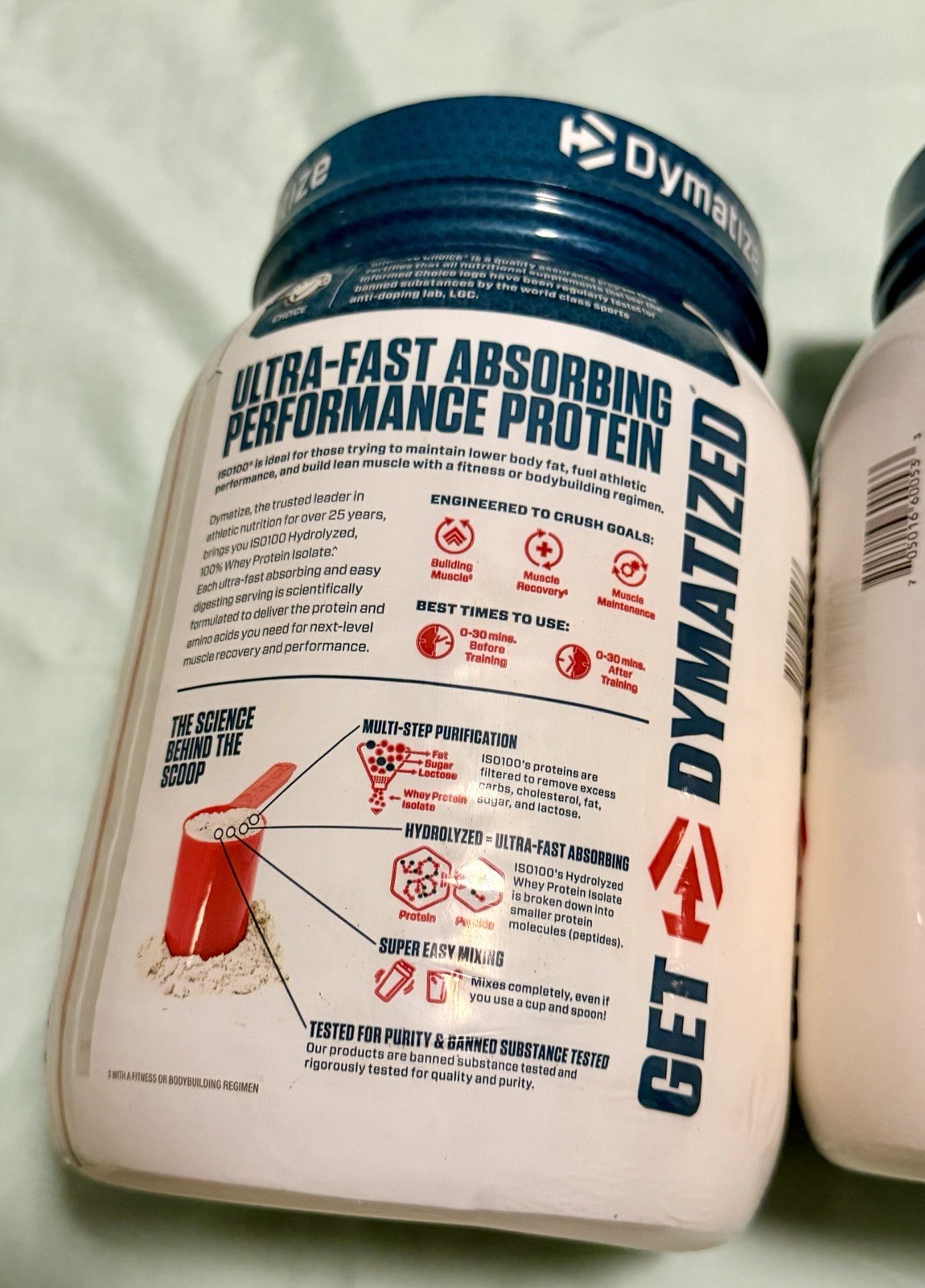 Lot Bundle 3 Pack Dymatize ISO 100 Hydrolyzed Protein Powder Vanilla 5lbs 2190g