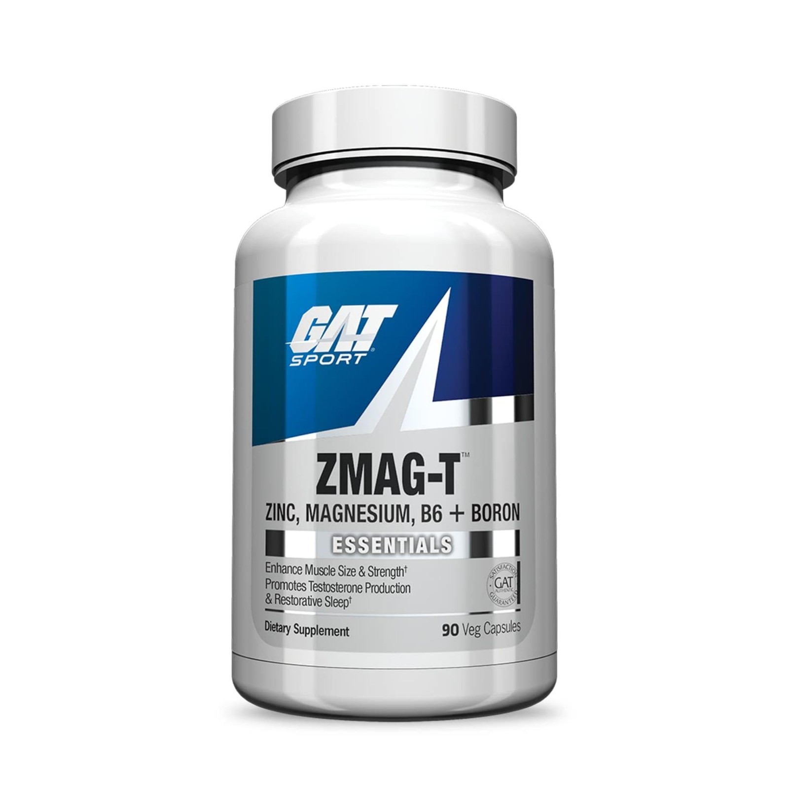 GAT Sport Essentials ZMAG-T Zinc, Magnesium, B6 + 90 Count (Pack of 1), Red