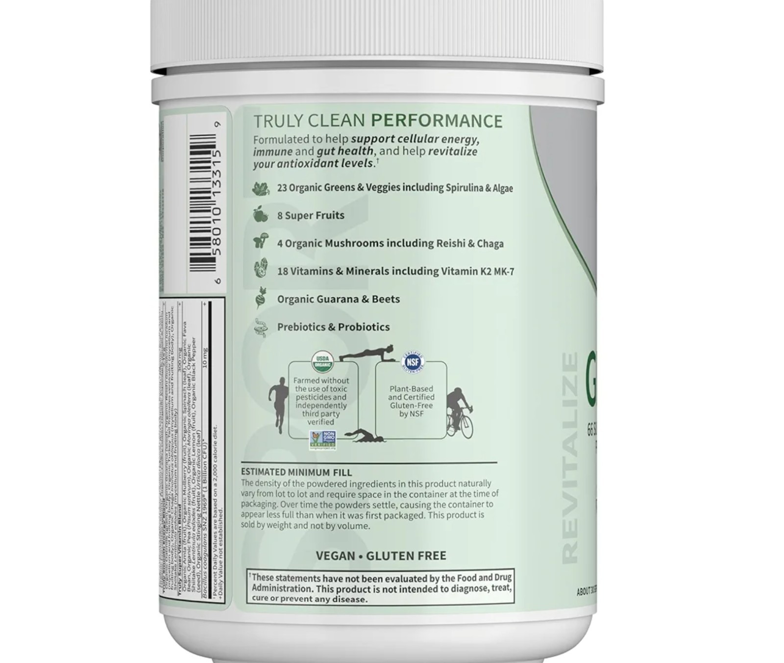 Garden Of Life SPORT ORGANIC GREENS Powder 9 oz (30 Serv) Original Fla BY 05/26