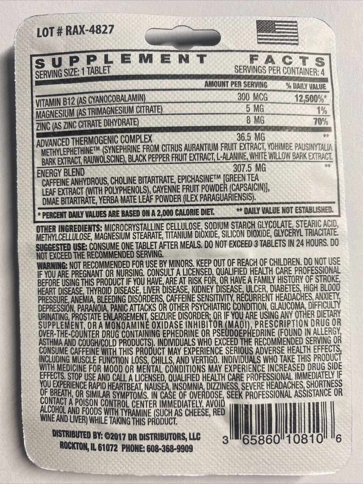 Rapid Action Extreme 2 Way Energy Metabolism 2 packs 8 pills FREE SHIP