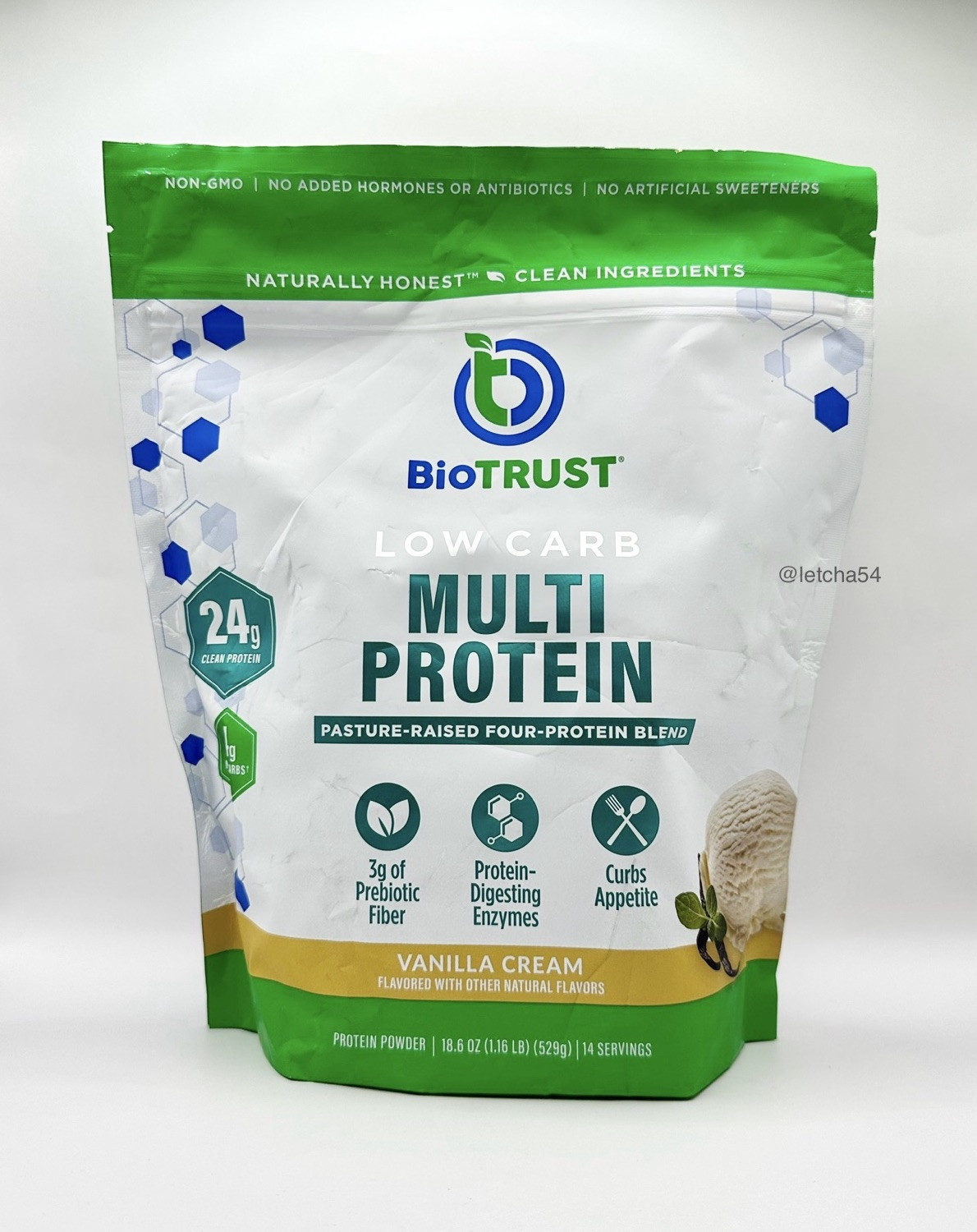 BioTrust Low Carb Multi Protein 24g Protein (1.16 LB) Vanilla Cream NEW