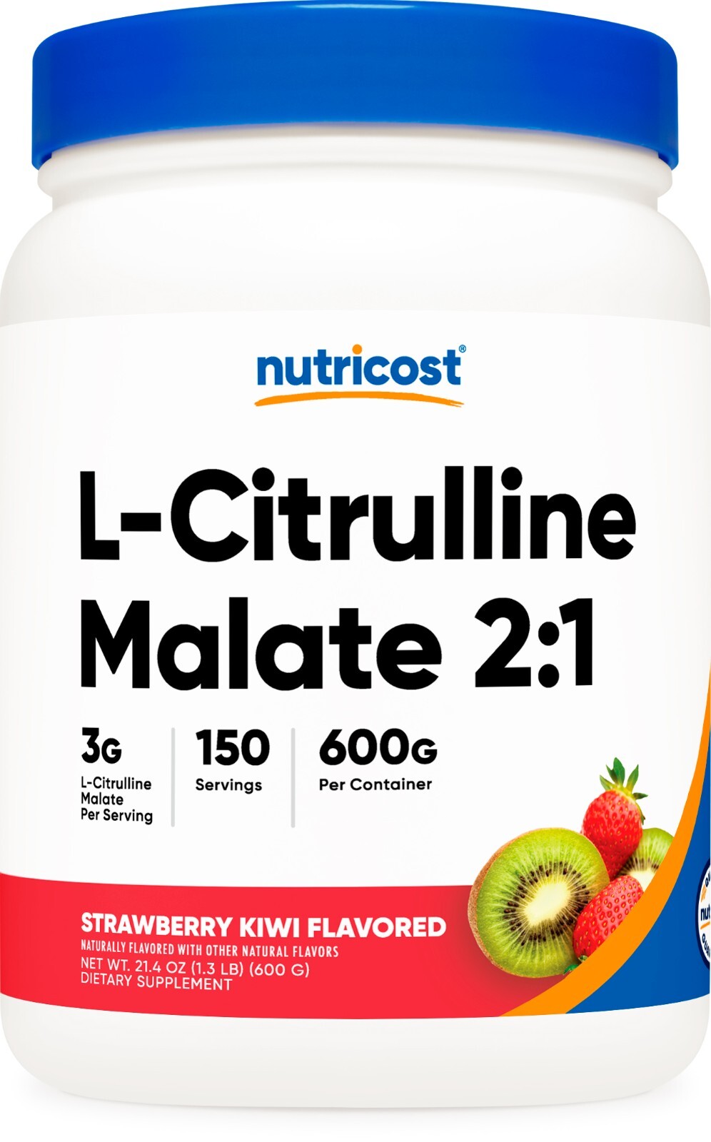 Nutricost L-Citrulline Malate Powder (600G) (Strawberry Kiwi)