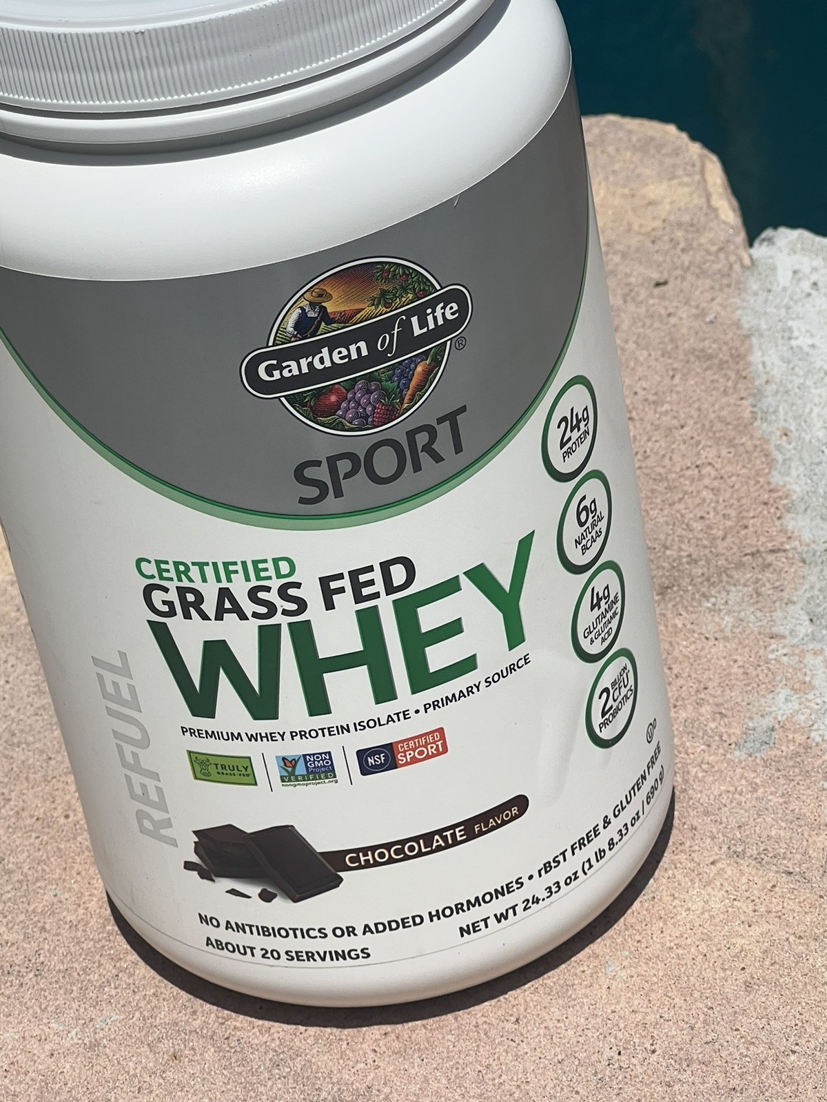 Garden of Life Sport Certified Grass Fed Whey Protein – Chocolate 9/2026 24.33oz