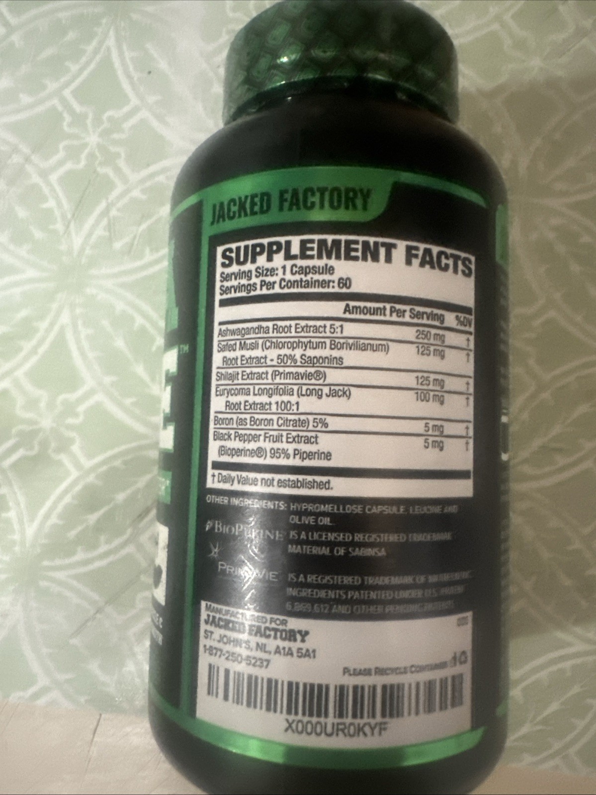Primesurge Natural Testosterone Booster by jacked factory 60 Caps ⭐️