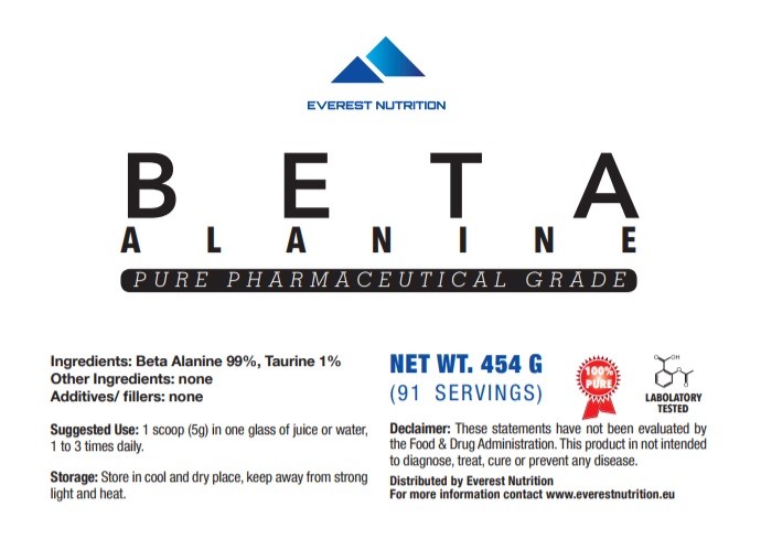 Beta-Alanine Powder Carnosine, Muscle Strength, Endurance