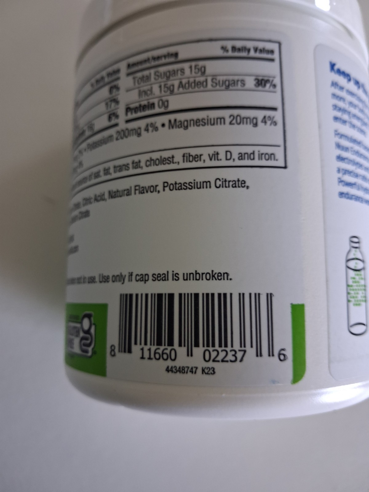 Nuun Endurance Hydration Electrolyte Powder Lemon Lime Gluten-Free 10.7 oz