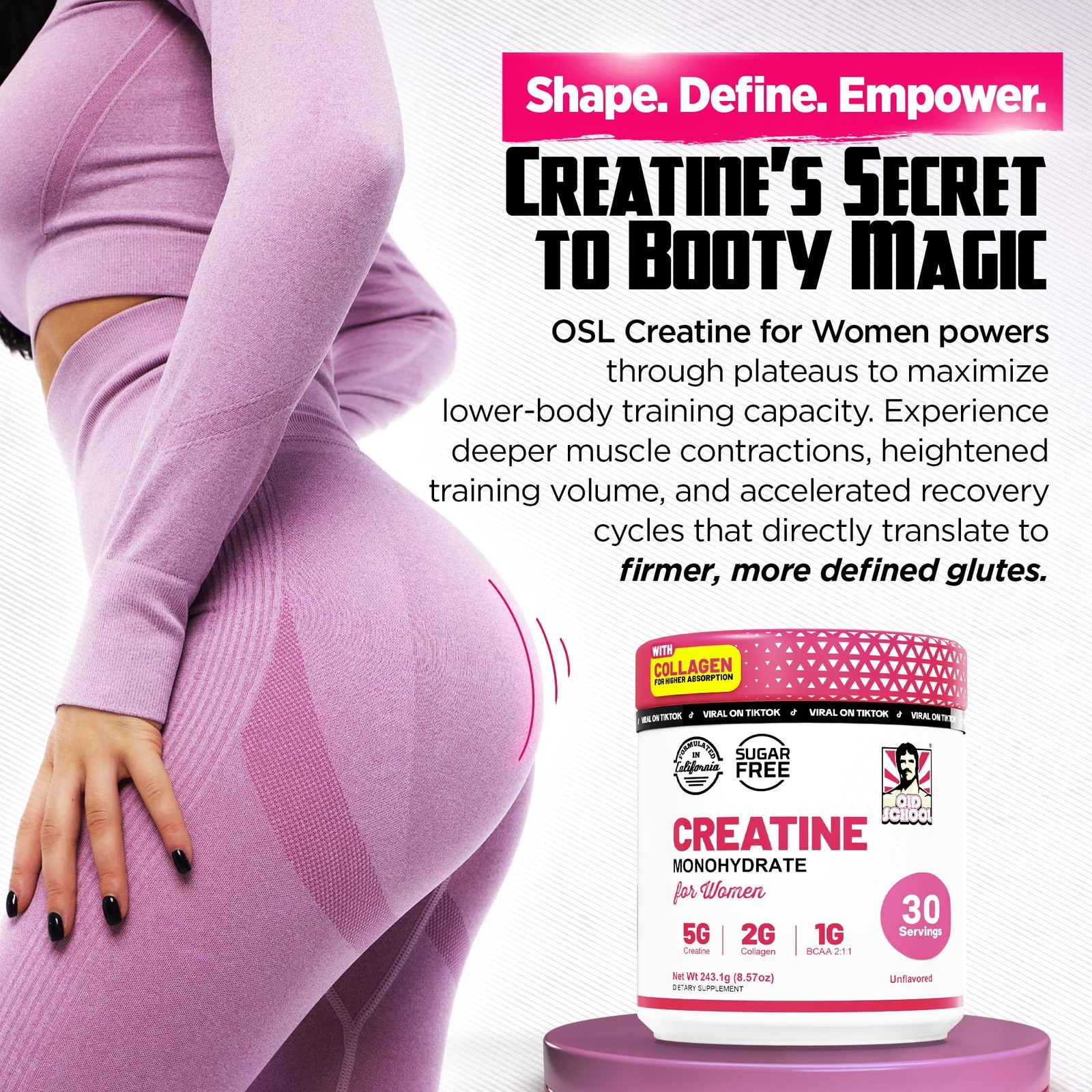 Creatine for Women – Post-Workout Supplement with 5000mg Creatine Monohydrate…