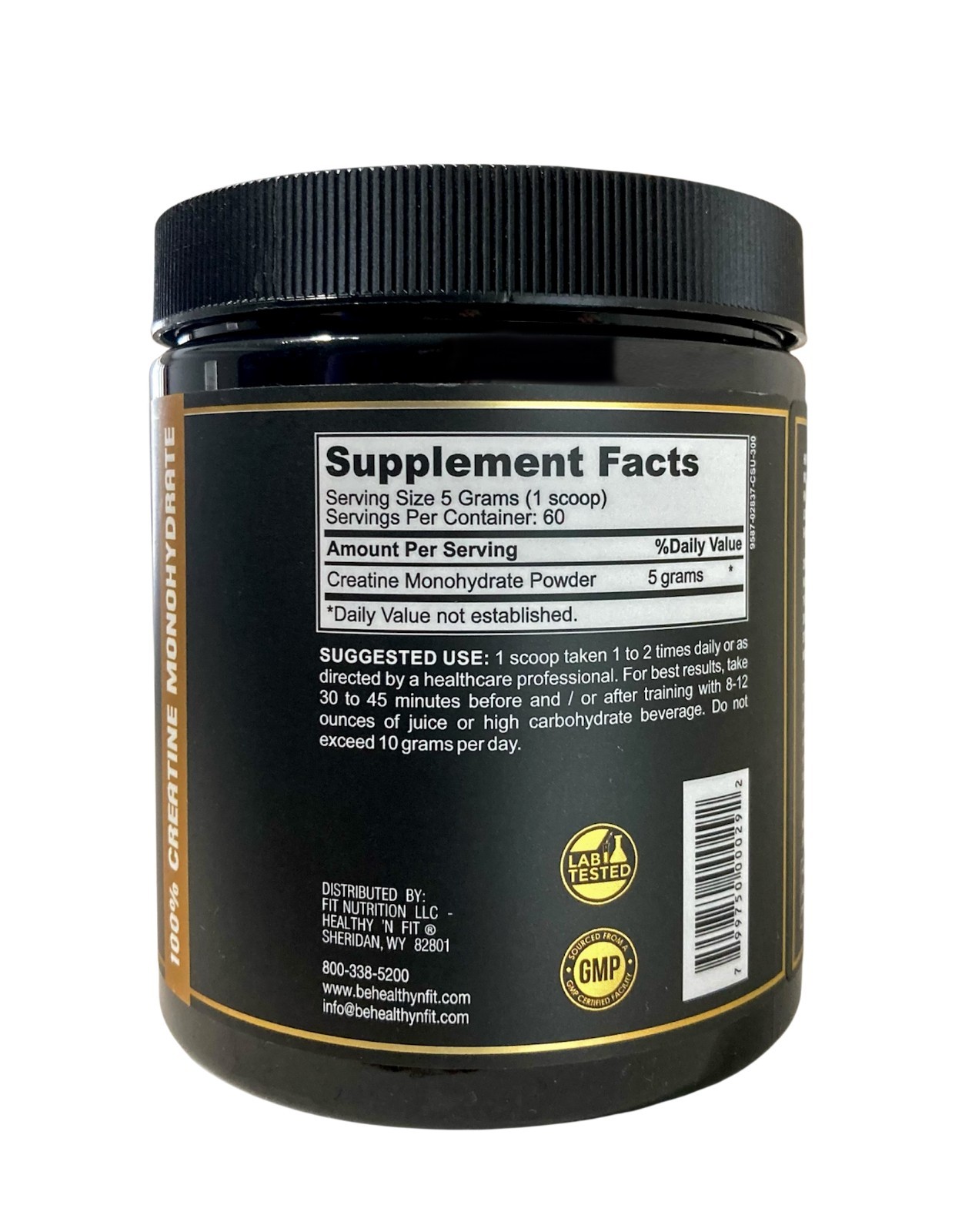 Healthy N Fit Creatine 300g- 100% Pure Creatine Monohydrate, NO Fillers GMP cert