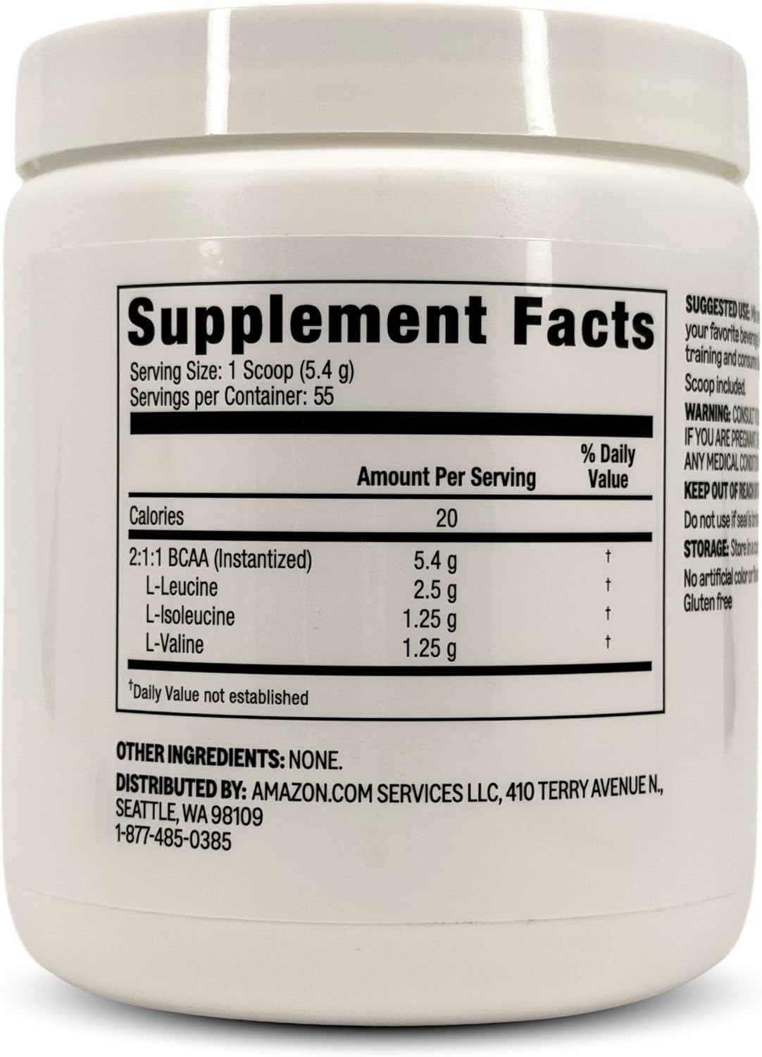 2:1:1 BCAA Powder, 55 Servings, 10.58 Ounces