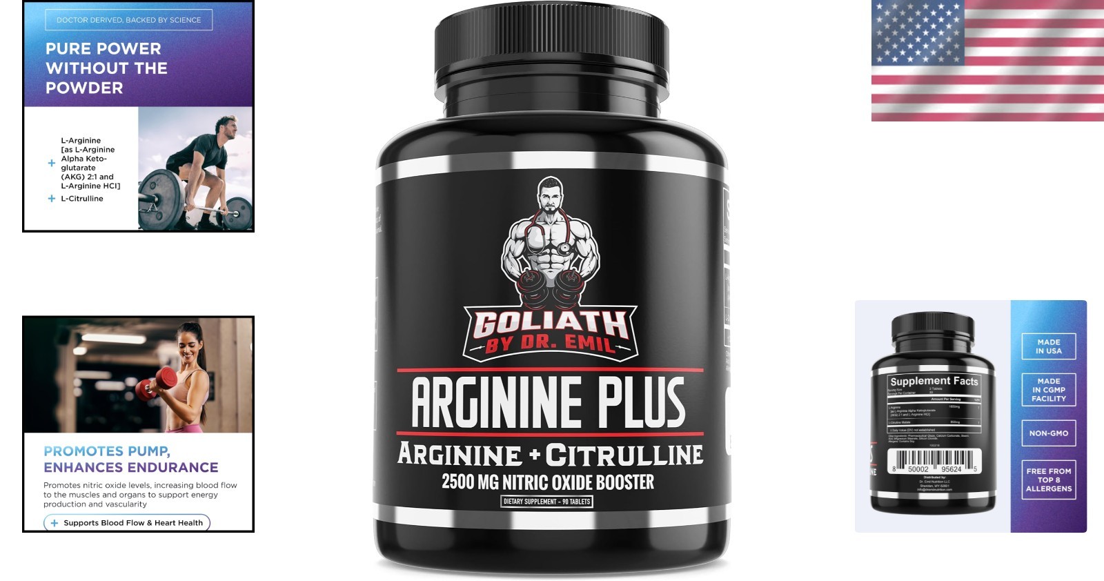 High-Potency L Arginine & Citrulline – 90 Tablets for Heart Health & Performance