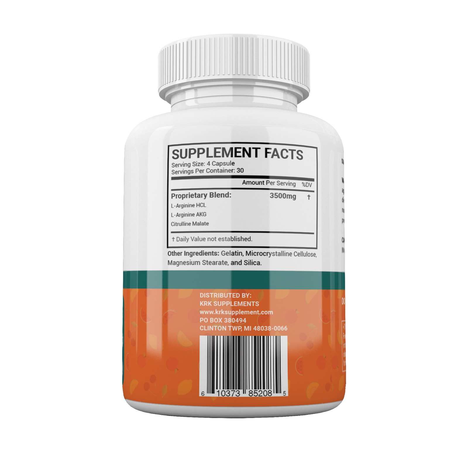 2 pk Nitric Oxide Complex 3500mg L-Arginine AAKG Muscle Pump Growth Pills
