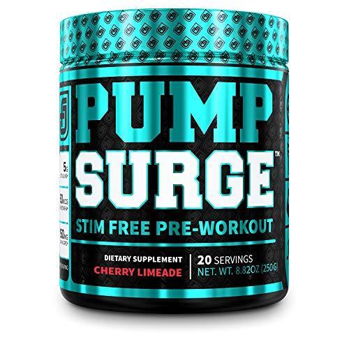 PUMPSURGE Caffeine-Free Pump & Nootropic Pre Workout Supplement, Non Stimulant