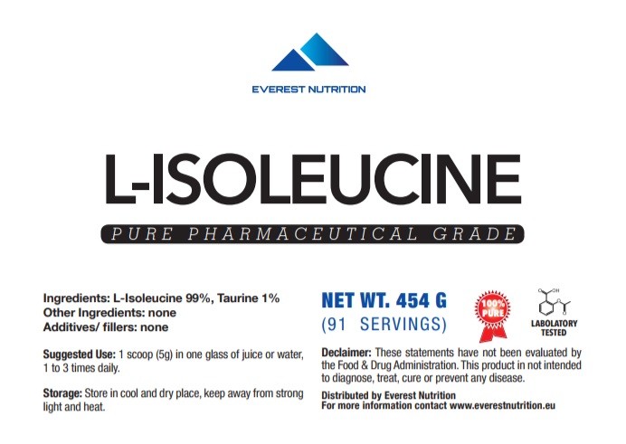L-ISOLEUCINE ISOLEUCINE 100% PURE POWDER BCAA ANTICATABOLIC MUSCLE BUILDING