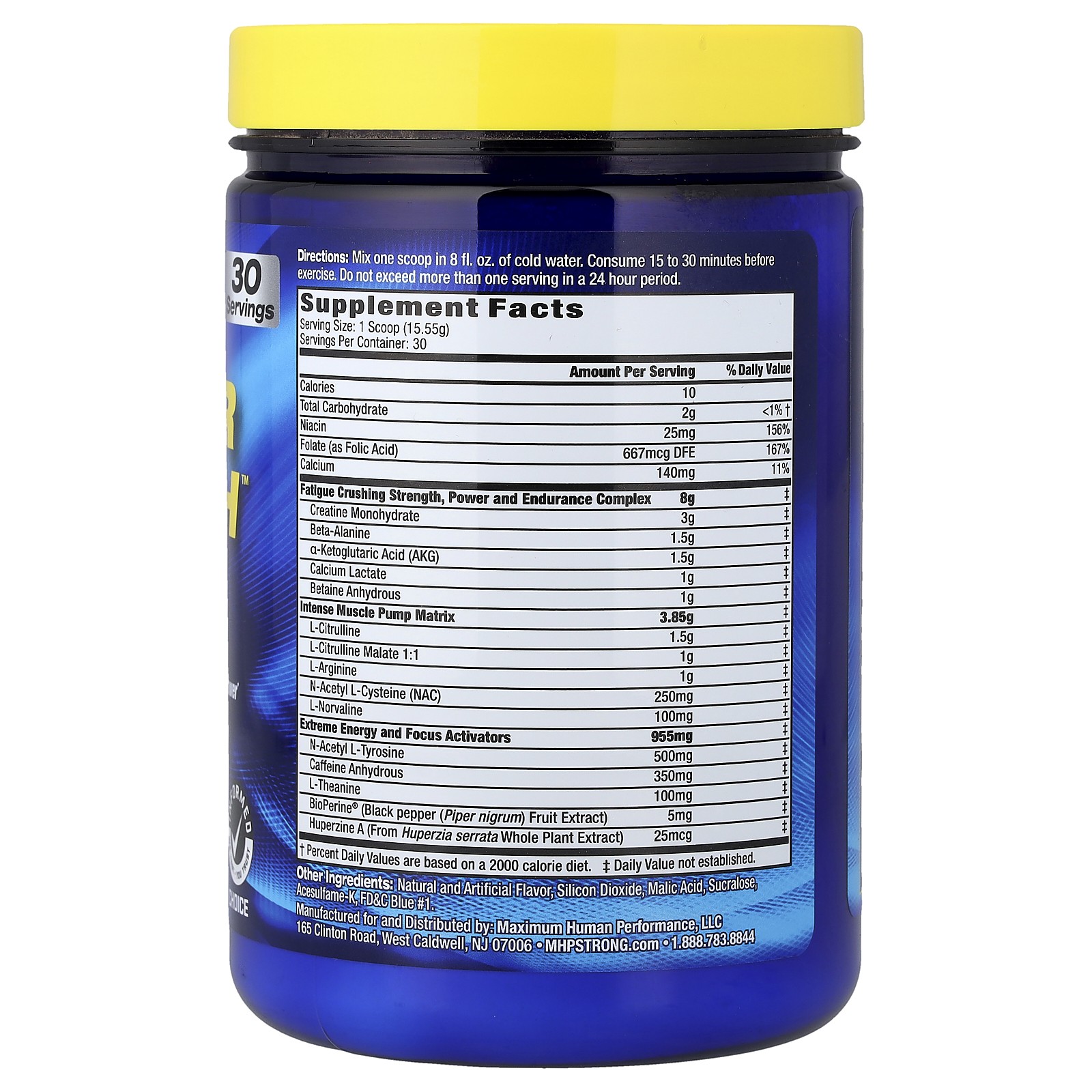 Hyper Crush, Pre-Workout, Blue Ice, 1.03 lbs (466.5 g)