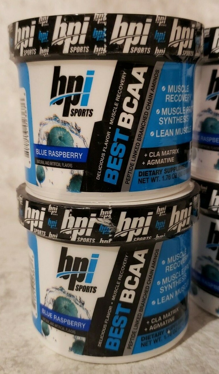 Qty 4 – BPI BEST BCAA – Blue Raspberry – 5 Servs EACH JAR – 20 Total – 5/2024
