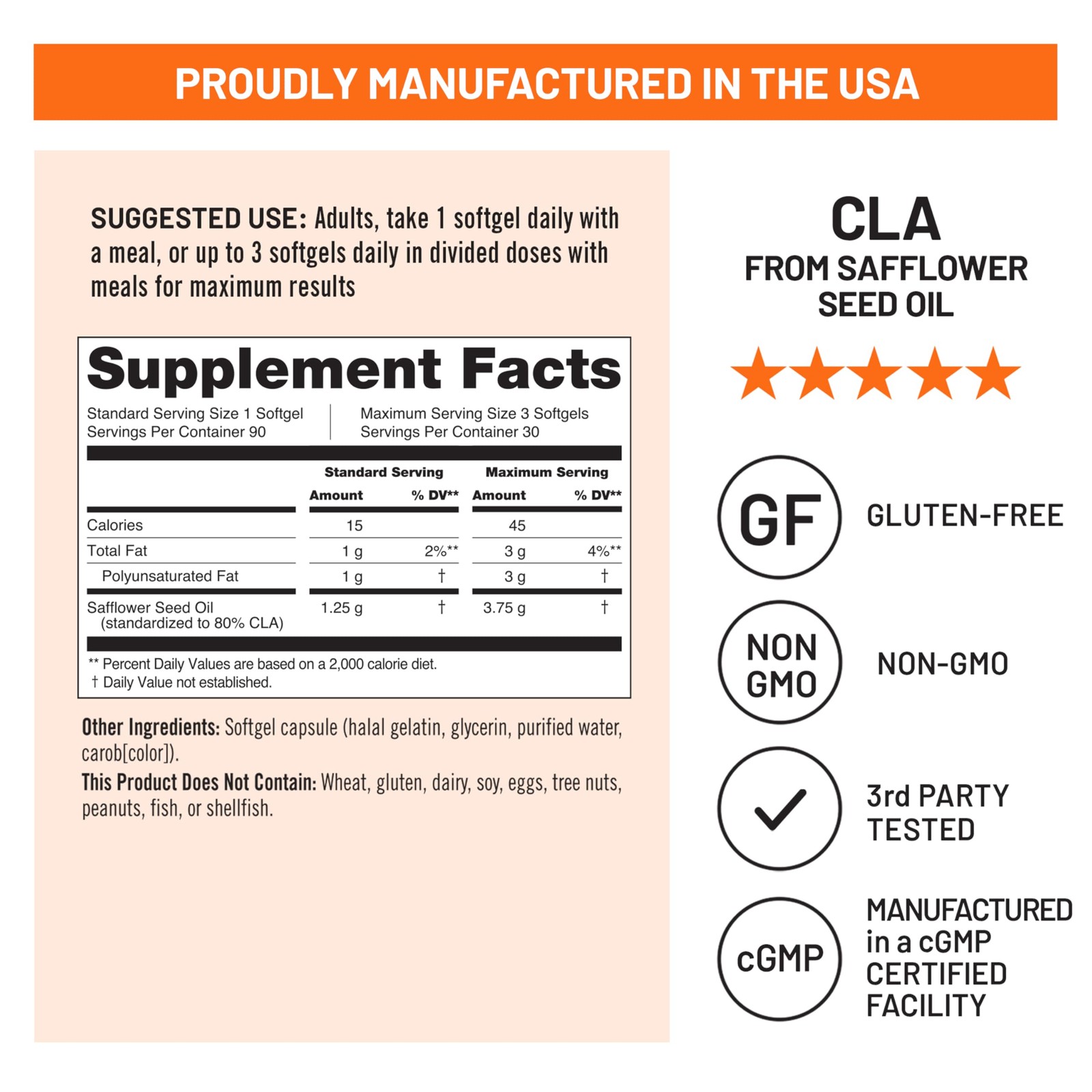 NatureWise CLA 1250 – Conjugated Linoleic Acid Supplement for Women and Men, …
