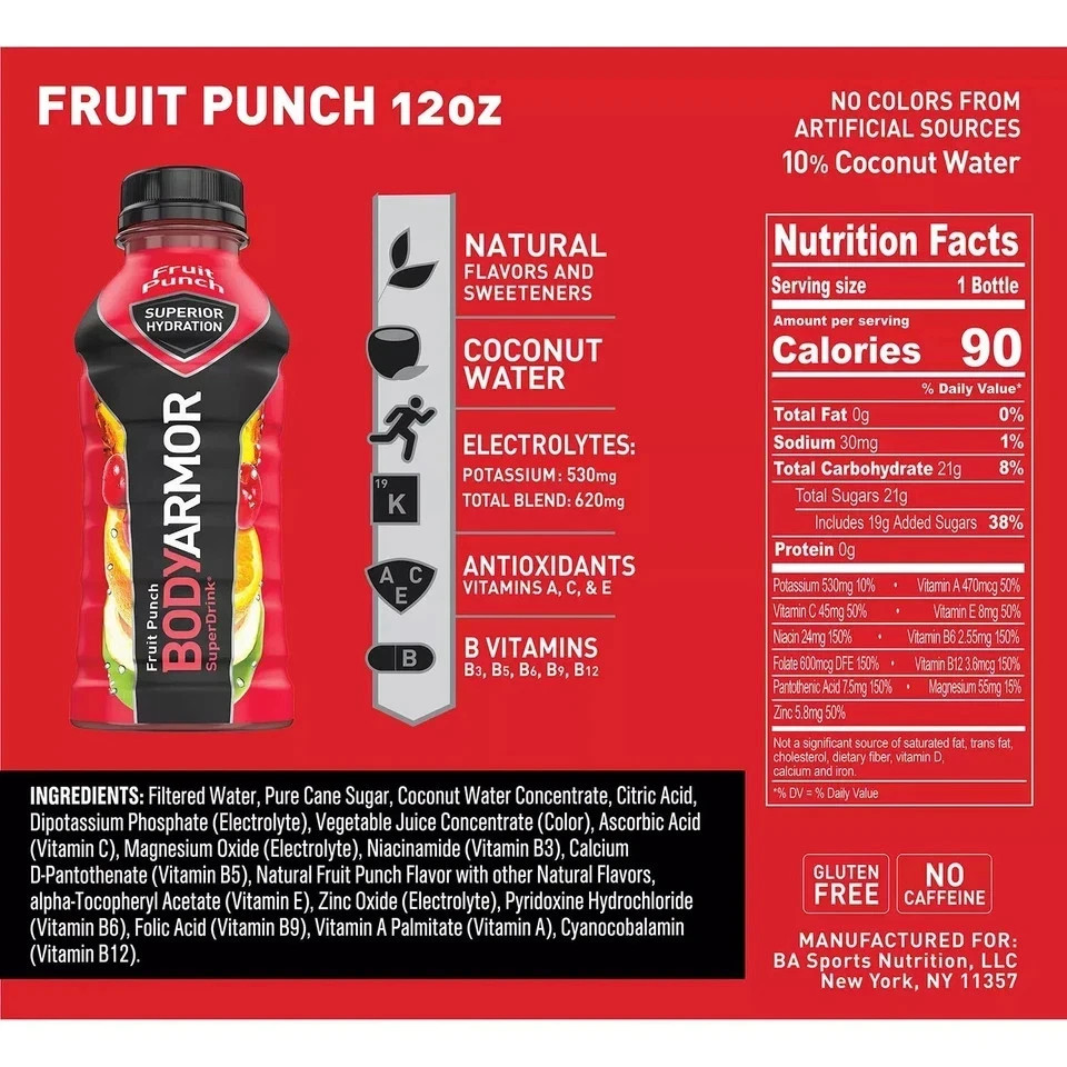 BODYARMOR Sports Drink Variety Pack (12 fl. oz., 24 pk.)
