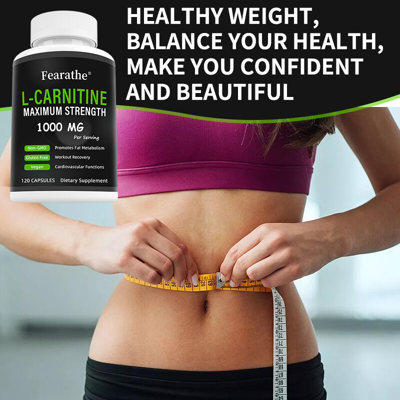 L-Carnitine 1000 mg Capsules Powerful Fat Burner Weight Loss Antioxidant