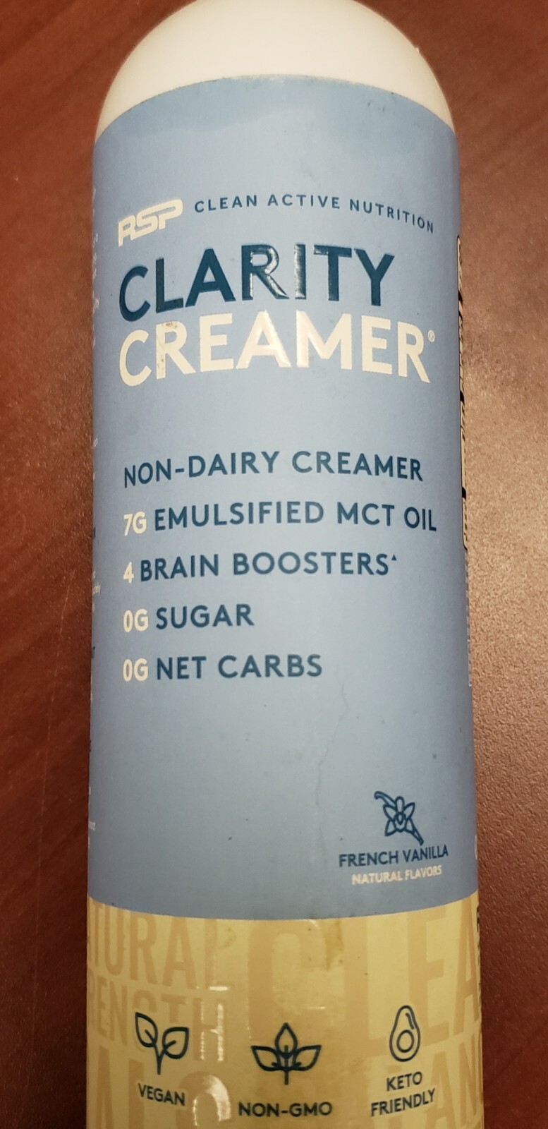 RSP – CLARITY CREAMER Non-Dairy Creamer – 16 fl oz – French Vanilla – Exp 9/2026