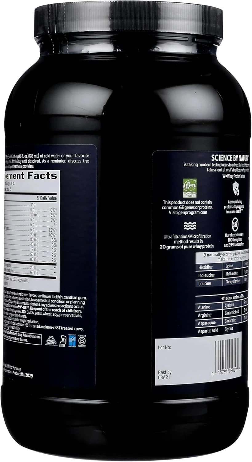 Biochem 100% Whey Protein Isolate – Grass Fed Vanilla 3 lbs (1377 grams)
