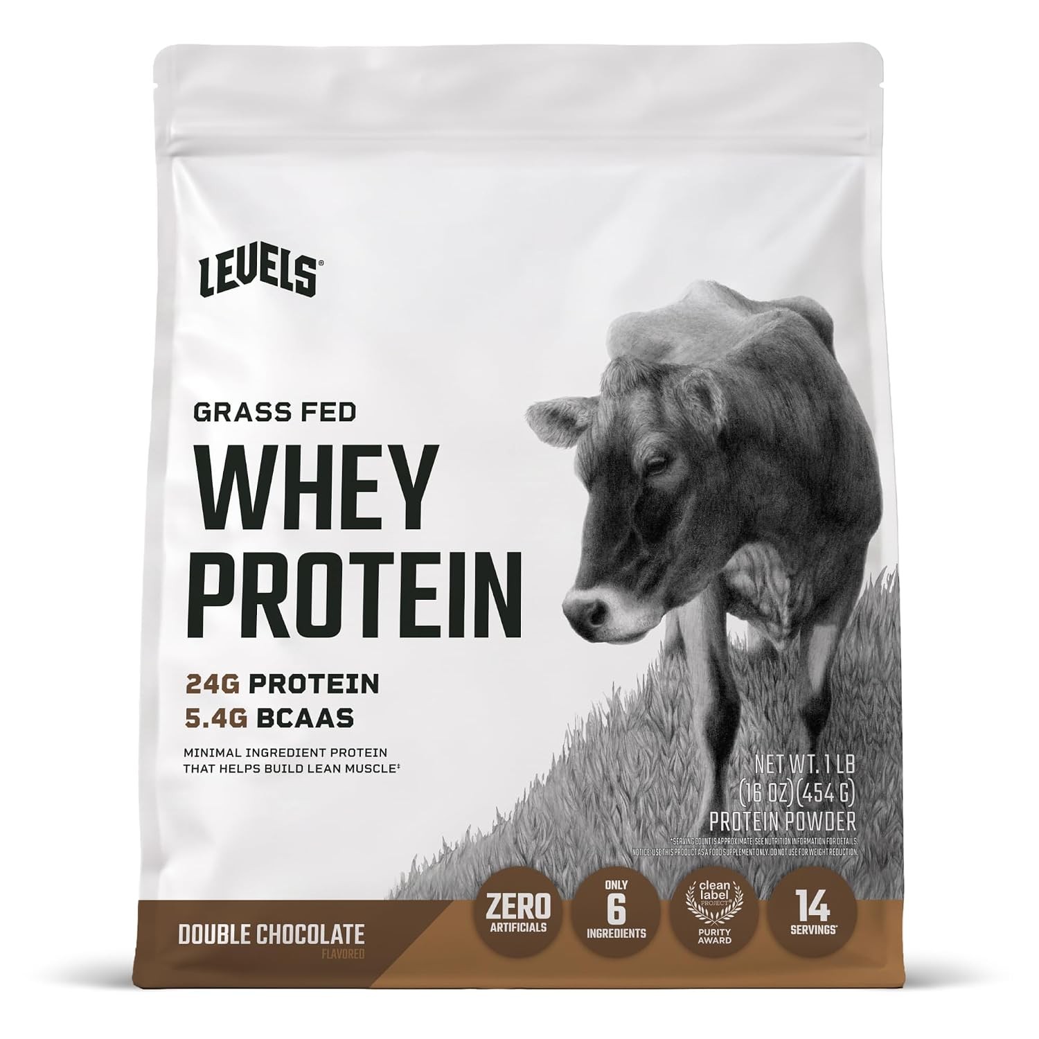 Double Chocolate Whey Protein Powder 24G 1LB No Artificial Flavors No