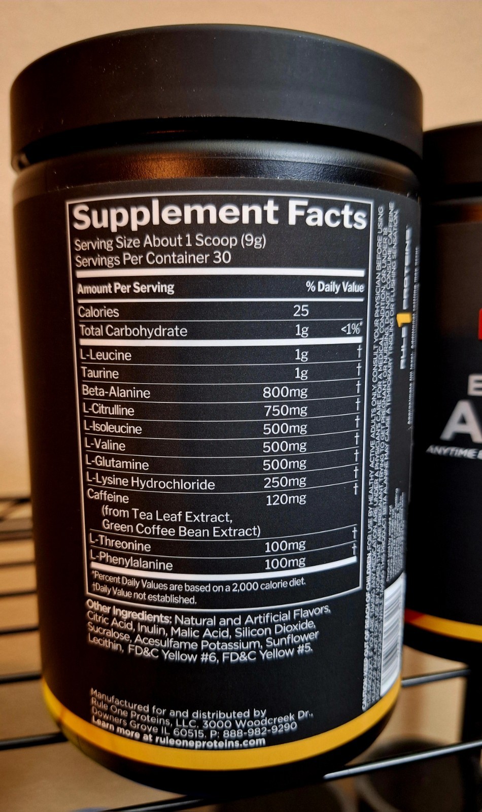 2 Tubs Rule One Energized Amino, PeachMango, 30 Serv, 120mg caffeine, 04/2027✨️
