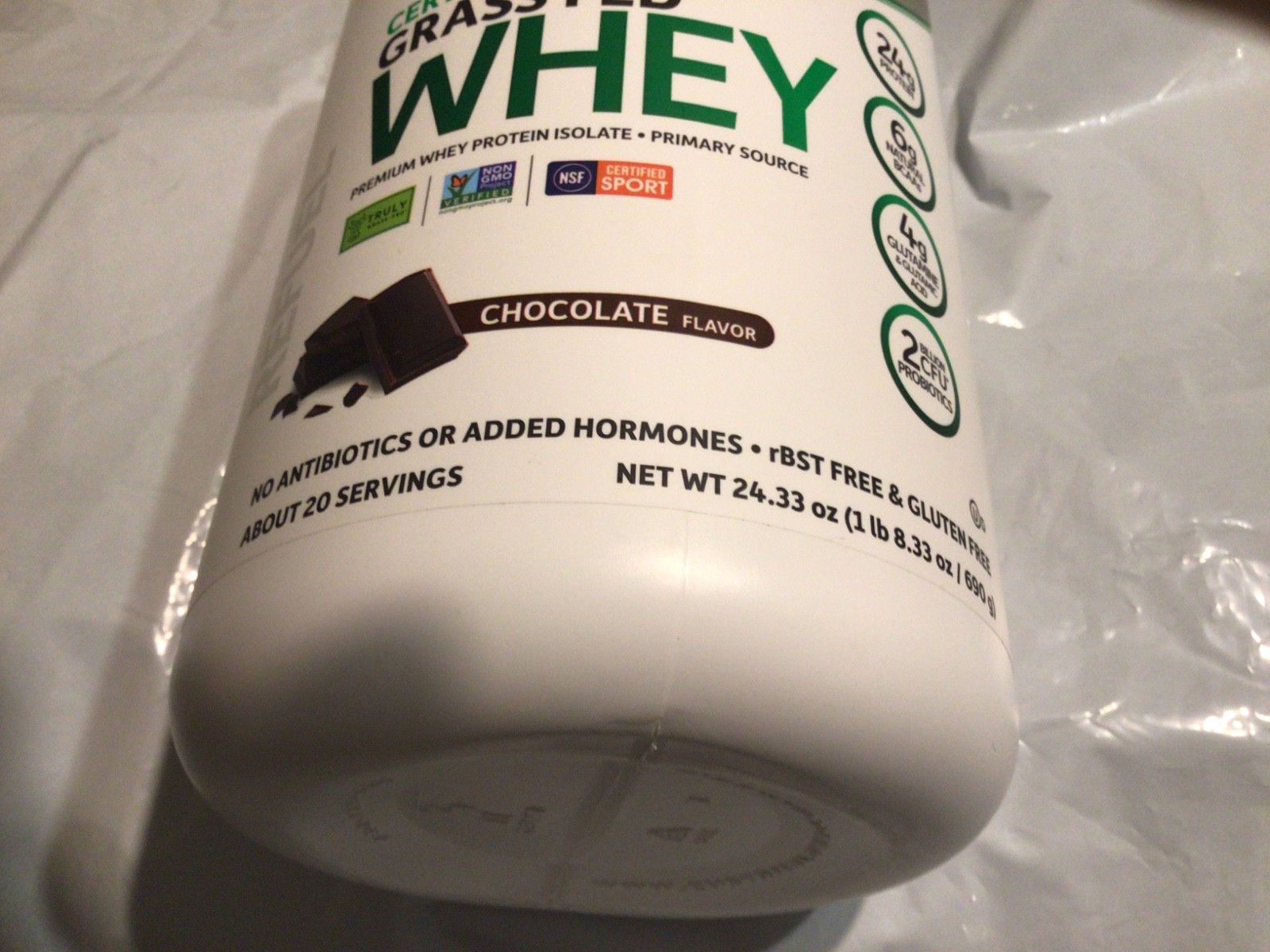 Garden of Life Certified Grass Fed Whey Protein Chocolate wt 24.33 oz NEW 9/26