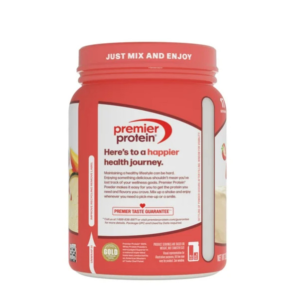 Premier Protein Whey Powder Strawberry Milkshake 1.7lb 30g Protein