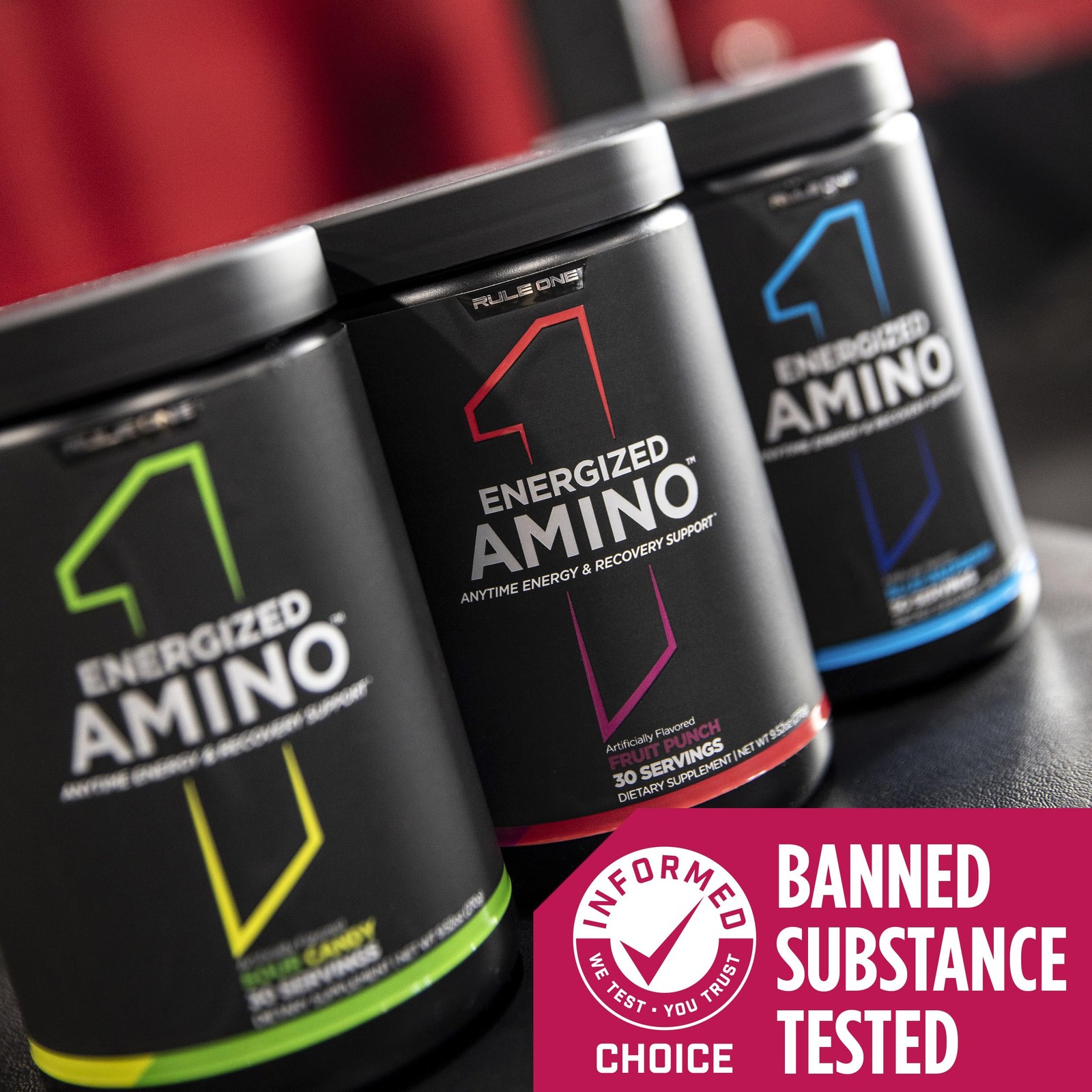Rule 1 Energized Amino – Anytime Energy and Recovery Support with BCAAs, Glut…