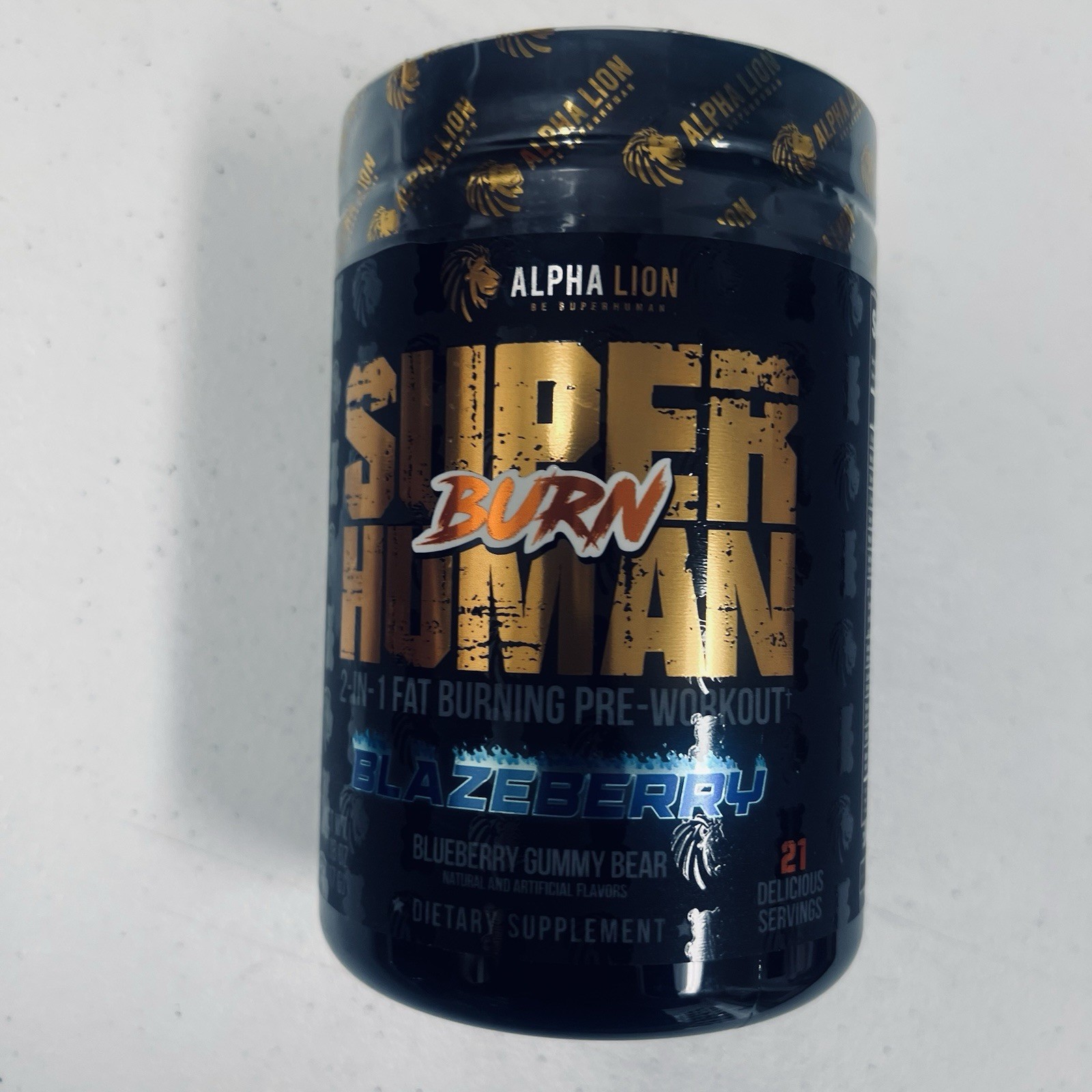 Alpha Lion Superhuman Burn Pre-Workout . Blazeberry. 21 Servings.