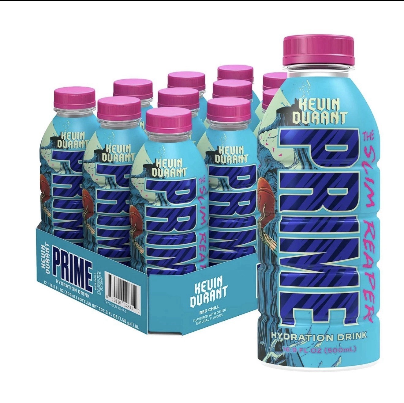 PRIME Hydration KEVIN DURANT Sports Drinks 16.9 Fl Oz, 12 Pack