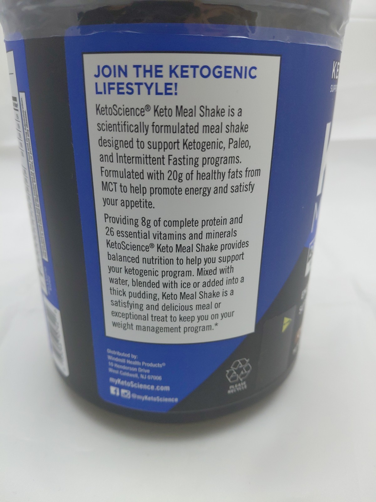 Keto Meal Shake Chocolate Cream 20.49 Oz By Keto Science