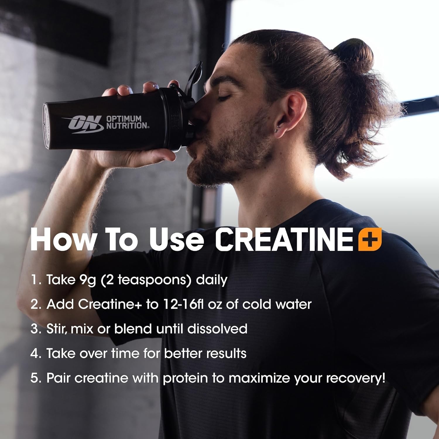 Optimum Nutrition Creatine Monohydrate Plus Powder, Strawberry Peach Flavored Cr