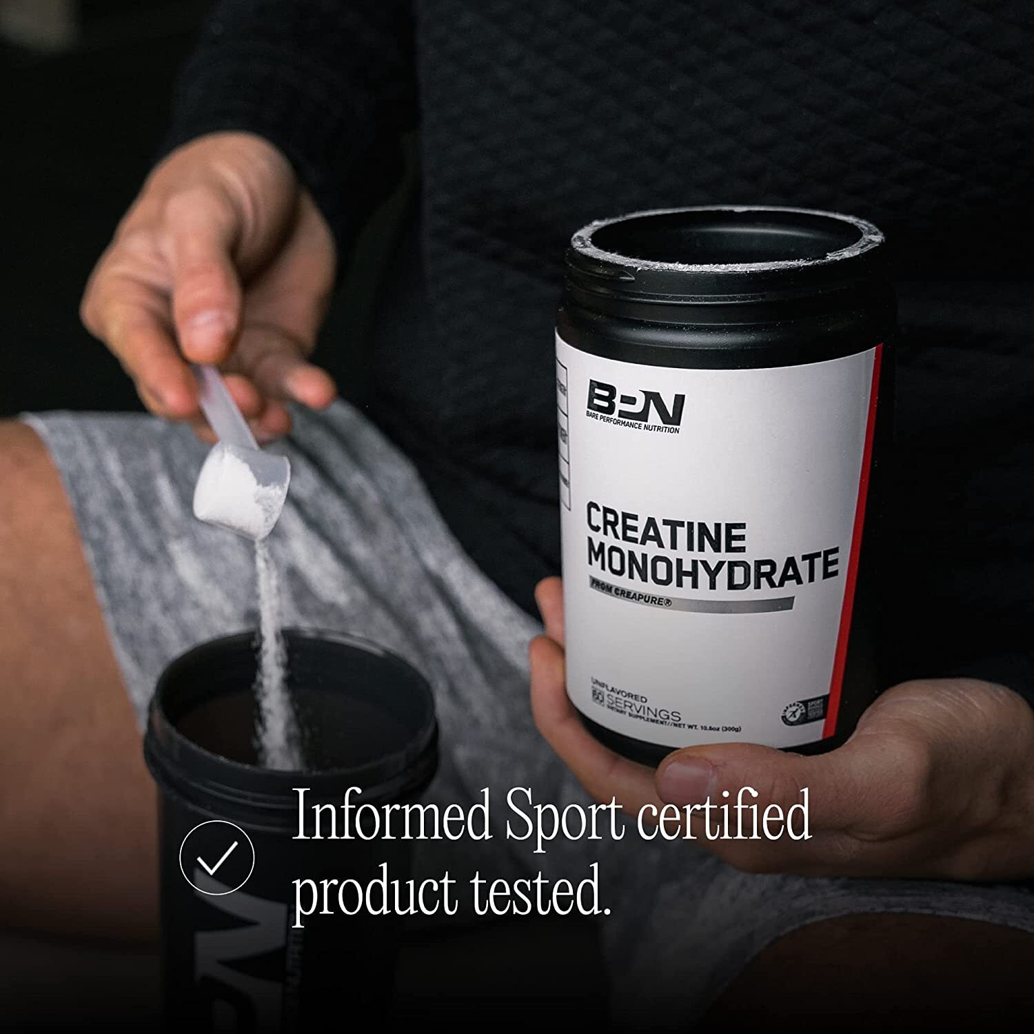 BPN Creatine Monohydrate with Creapure, Unflavored, Increase Muscle Mass