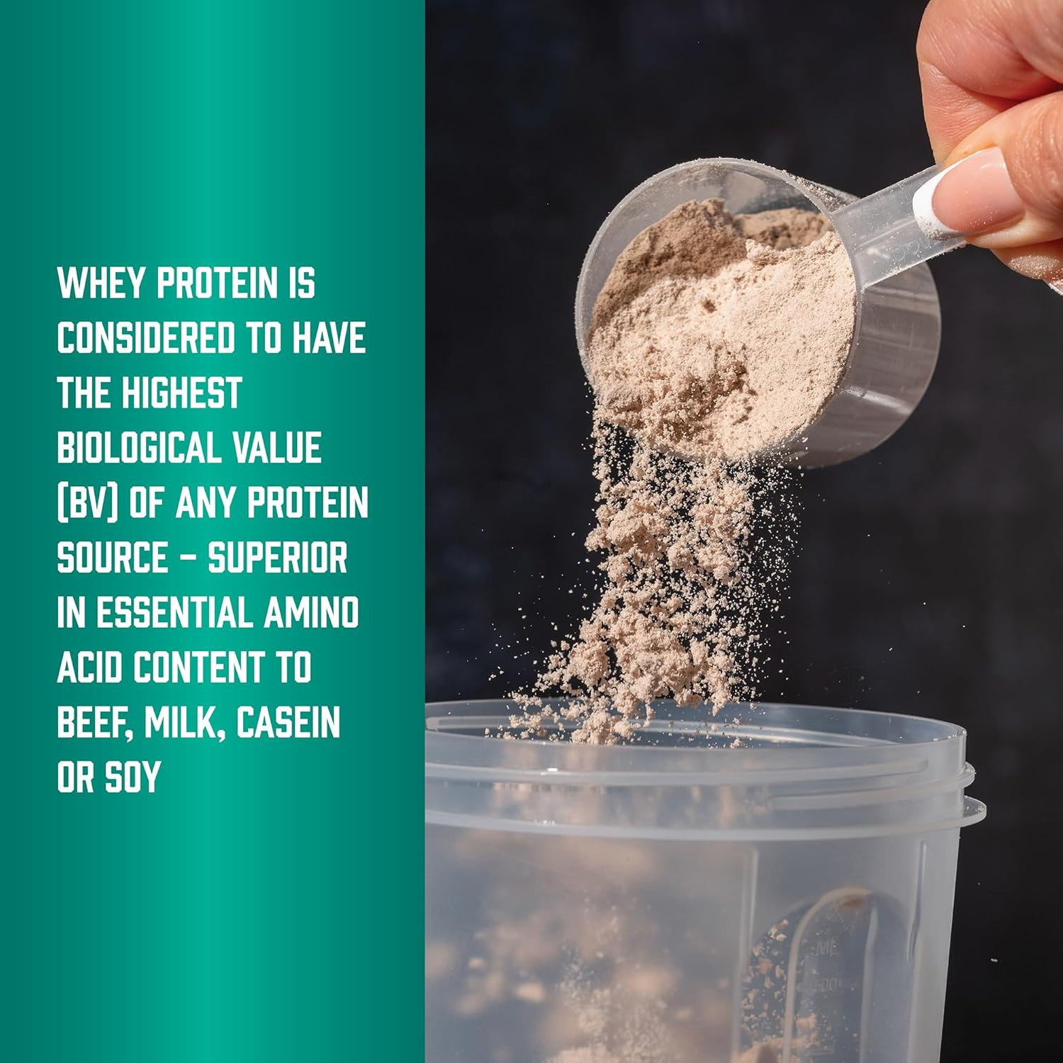 Sports Nutrition, Whey Protein Concentrate, 24 G with Bcaas, Unflavored Powder,