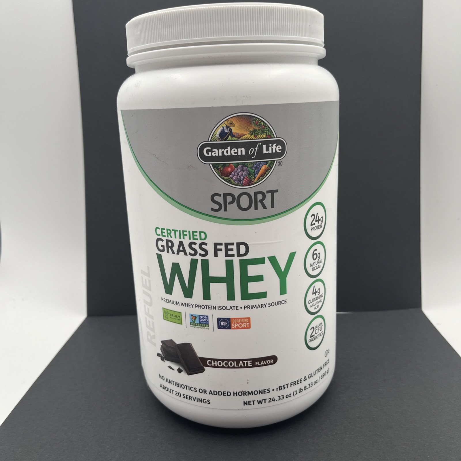Garden Of Life Sport, Grass Fed Whey, Chocolate, 23.28 oz (660 g) Exp 2/26
