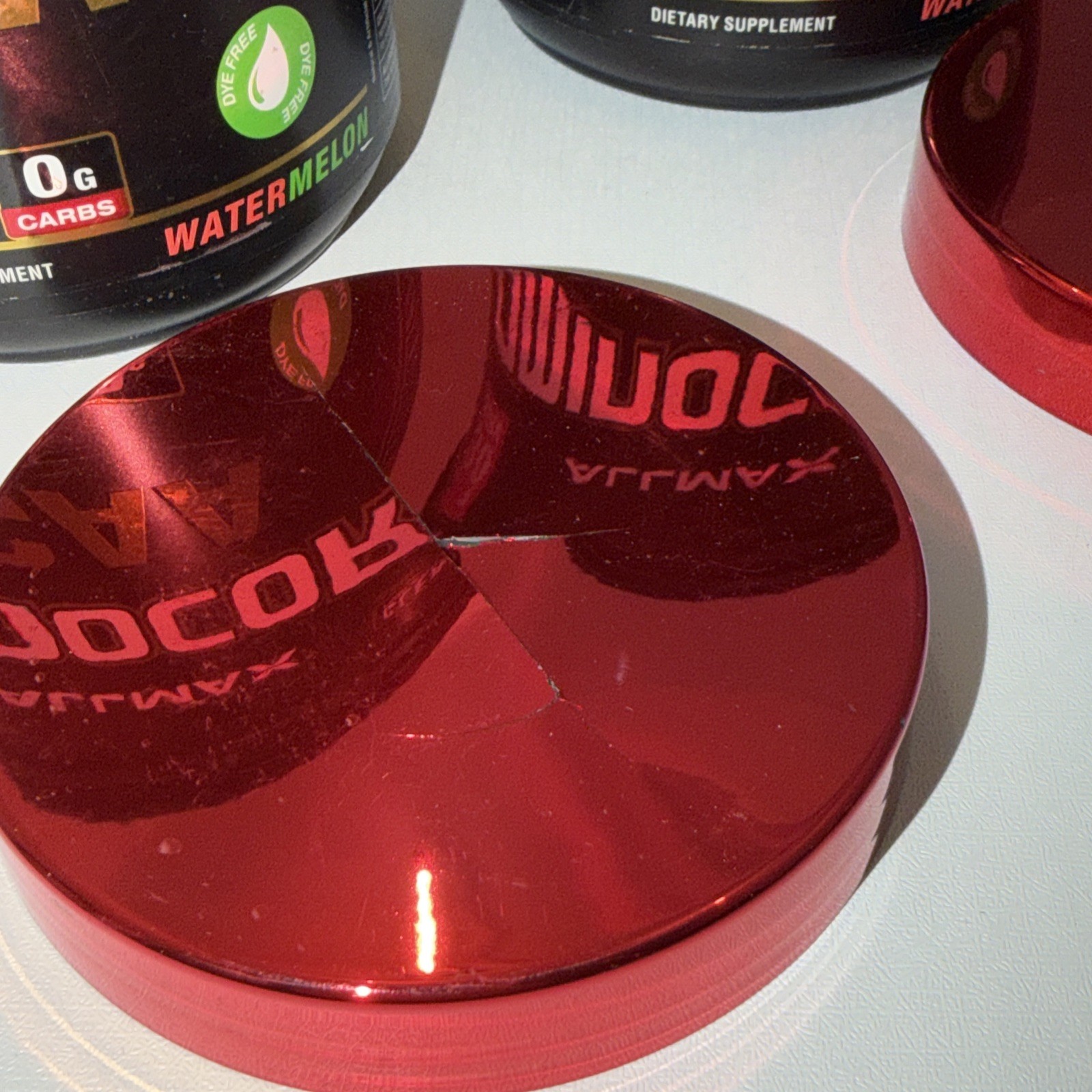 AllMax AMINOCOR BCAA, Watermelon, 0.76 lbs (345 g) Sealed , One Cap Has Crack