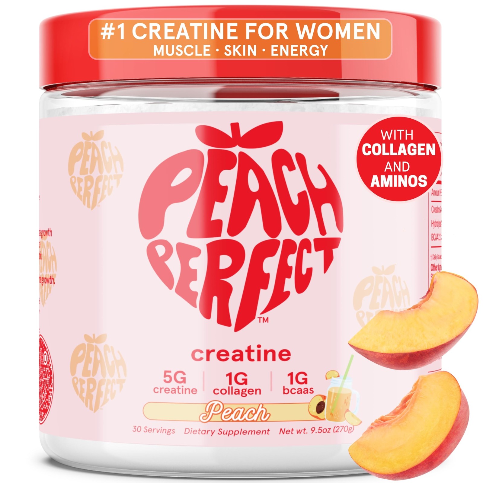 Creatine for Women – Micronized Creatine Monohydrate Powder with BCAA & Colla…