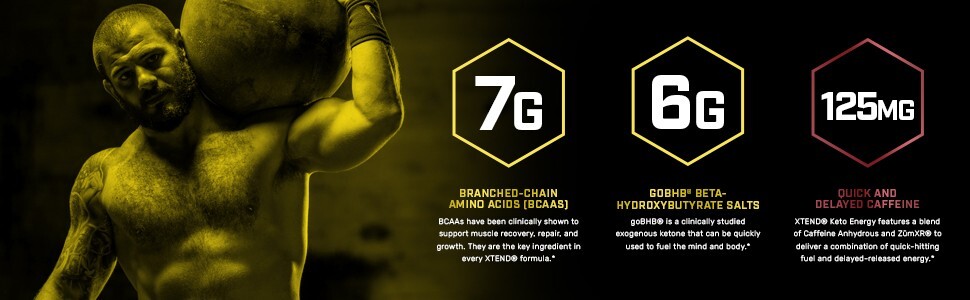 Xtend KETO – BCAA Keto Energy Supplement | goBHB | C4 | CELLUCOR FRUIT PUNCH