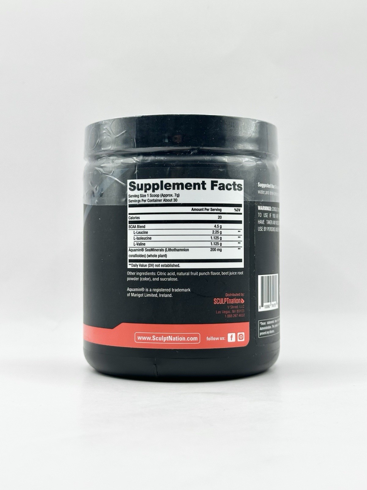 Sculpt Nation BCAAs Repair and Recovery – Fruit Punch Flavor (7.02 oz)