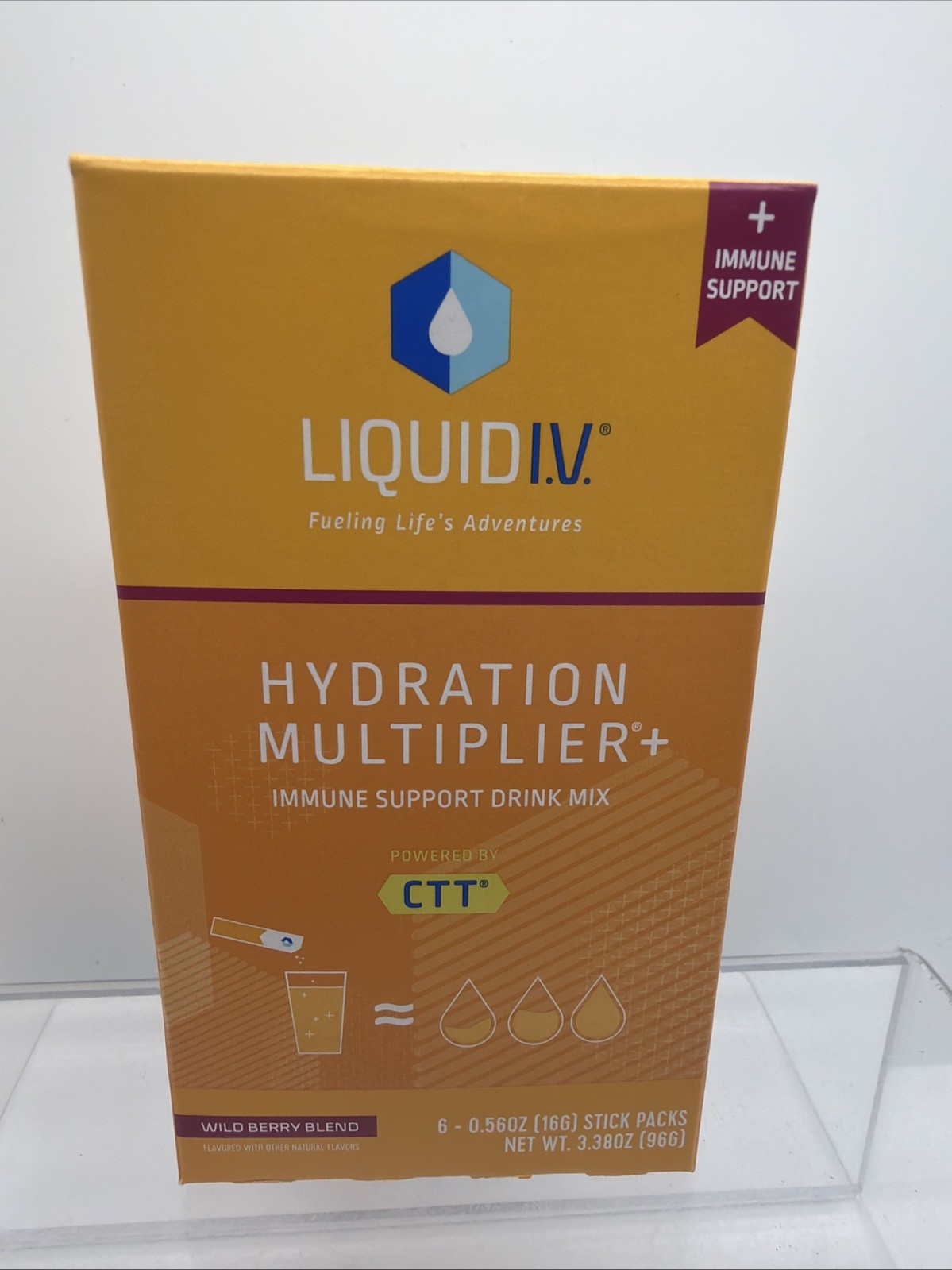 (2) Liquid I.V. Hydration Multiplier Immune Drink Mix Wild Berry 6pk COMBINESHIP