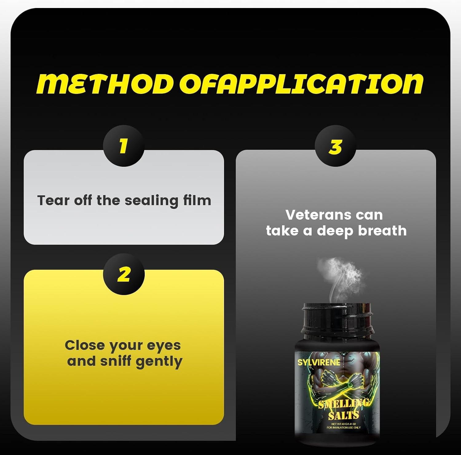 Smelling Salts for Athletes – Strong Inhalants for Powerlifting, Sports – 40g