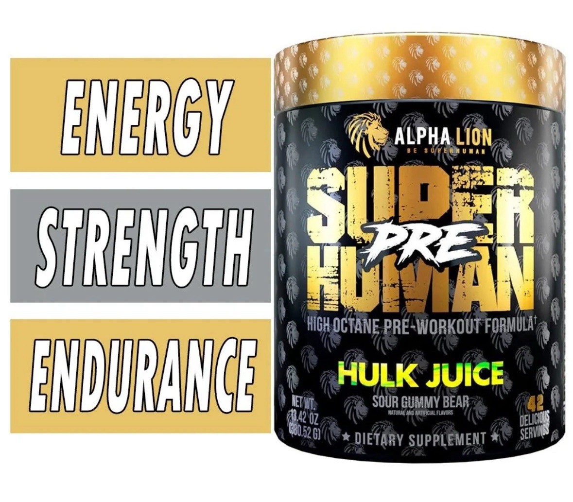 Alpha Lion Super Human PRE Hardcore Pump Pre-Workout 21 FULL Servings 5 Flavors